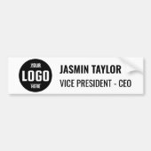 Autocollant De Voiture Logo personnalisable & intitulé de poste | Moderne (Devant)