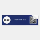 Autocollant De Voiture Logo simple et texte Entreprise QR Code Marine Ble (Devant)