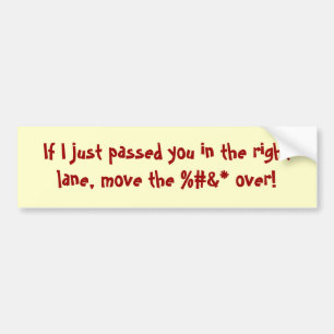 Autocollant De Voiture Lois de l'adhésif pour pare-chocs gauche de ruelle