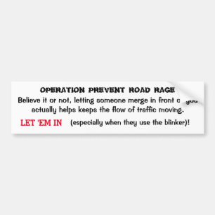 Autocollant De Voiture L'opération empêchent l'autocollant #3 de rage d