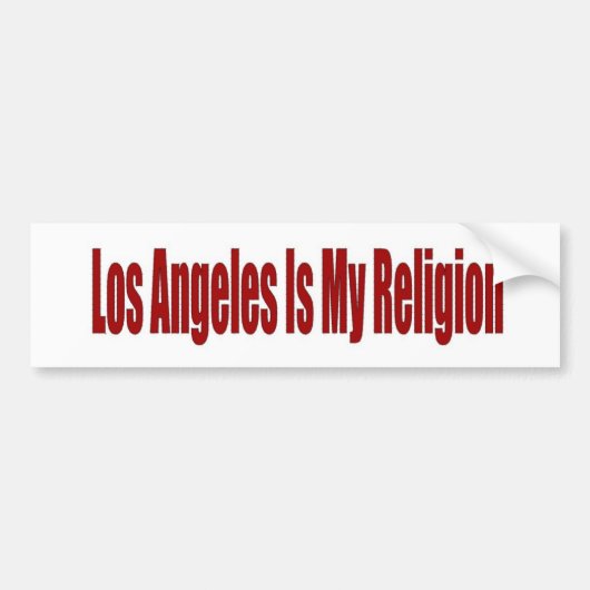 Autocollant De Voiture Los Angeles est ma religion (Devant)