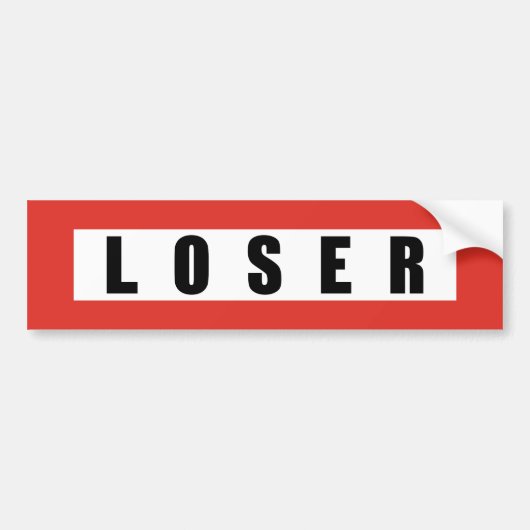 AUTOCOLLANT DE VOITURE LOSER (Devant)
