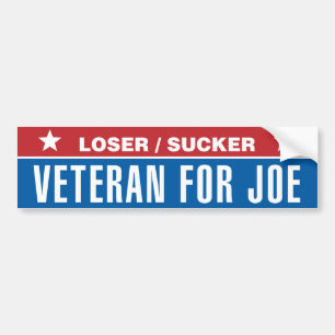 Autocollant De Voiture Loser Sucker : Vétéran pour Joe