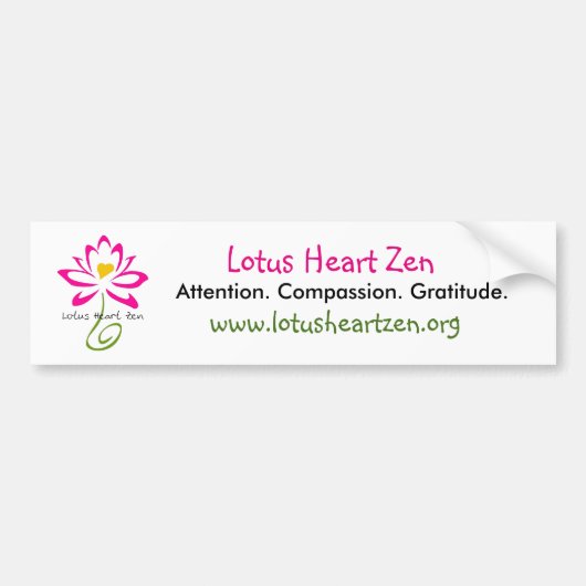 Autocollant De Voiture Lotus Heart Zen Bumpersticker (Devant)