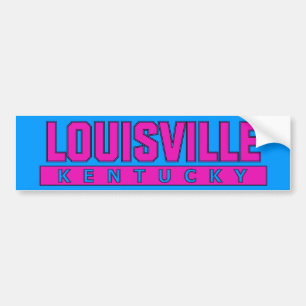 Autocollant De Voiture Louisville adhésif pour pare-chocs rose et bleu d