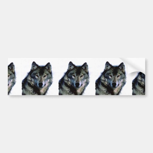 Autocollant De Voiture Loup (Devant)