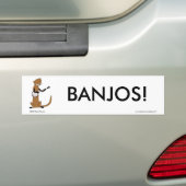 Autocollant De Voiture Loutre jouant le banjo (En voiture)