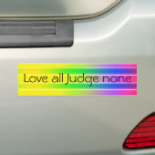 Autocollant De Voiture Love all Judge none (En voiture)