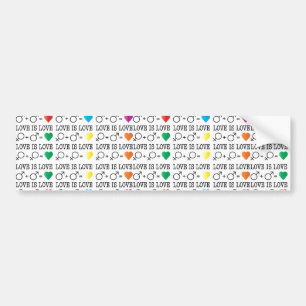 Autocollant De Voiture LOVE est LOVE égalité citation dans les couleurs
