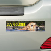 Autocollant De Voiture Love Golden Retrievers - Bumper Sticker (En voiture)