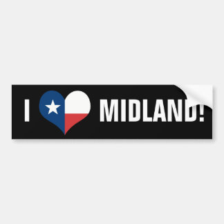 AUTOCOLLANT DE VOITURE LOVE MIDLAND, TX !