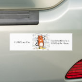 Autocollant De Voiture Love My Cat Bumper Sticker (En voiture)