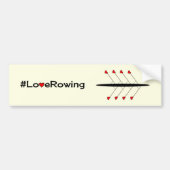 Autocollant De Voiture Love Rowing légende et bateau (Devant)