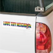 Autocollant De Voiture Love Thy Neighbor (Sur camion)