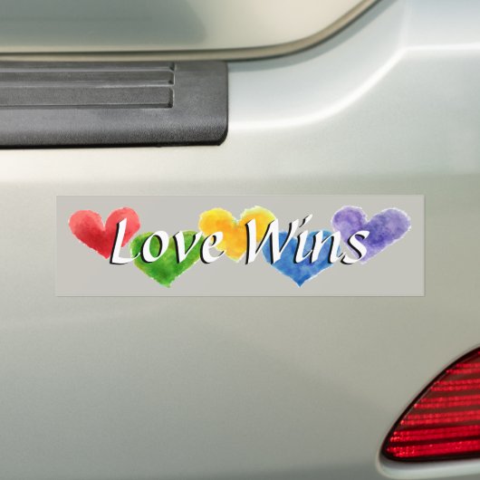 Autocollant De Voiture Love Wins Bumper sticker (En voiture)