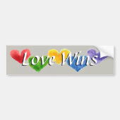 Autocollant De Voiture Love Wins Bumper sticker (Devant)