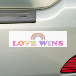 Autocollant De Voiture Love Wins - LGBTQ / Gay pride Rainbow