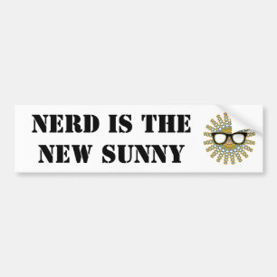 Autocollant De Voiture Lunettes de nerd ensoleillé + votre arrière-plan &