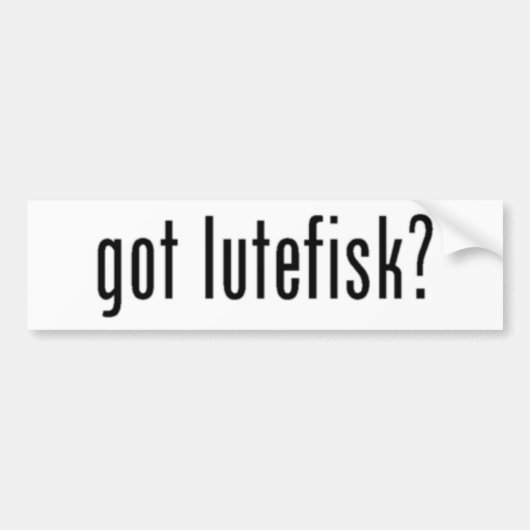 Autocollant De Voiture lutefisk obtenu ? adhésif pour pare-chocs (Devant)