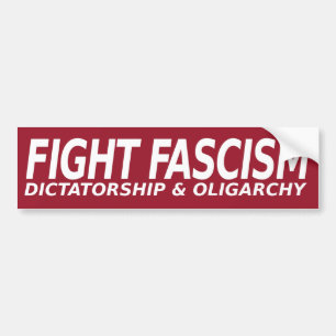 Autocollant De Voiture Lutter contre le fascisme Dictature Oligarchie