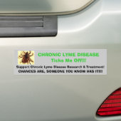 Autocollant De Voiture LYME tic et CHRONIQUE DISEASETicks je ! ! ! , (En voiture)