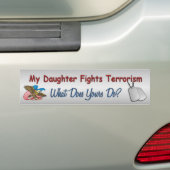Autocollant De Voiture Ma fille combat le terrorisme (En voiture)