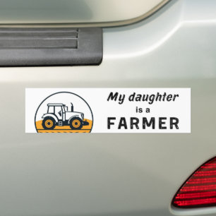 Autocollant De Voiture Ma Fille Est Une Conductrice De Tracteur Agricole 