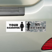 Autocollant De Voiture Ma fille Ma fille Militaire Papa (En voiture)