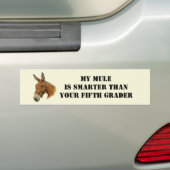 Autocollant De Voiture Ma mule est un adhésif pour pare-chocs plus futé (En voiture)