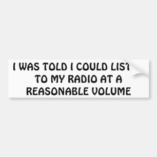 Autocollant De Voiture Ma radio à un volume raisonnable