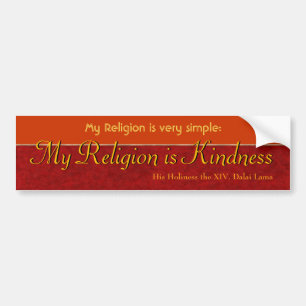 Autocollant De Voiture Ma religion est la gentillesse