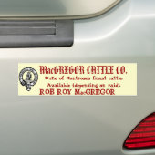 Autocollant De Voiture MacGREGOR CATTLE CO. (En voiture)