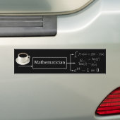 Autocollant De Voiture Machine de mathématicien (noir) (En voiture)