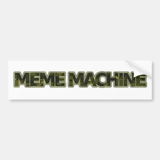 Autocollant De Voiture Machine de Meme (Devant)