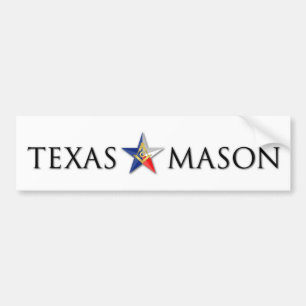 Autocollant De Voiture Maçon du Texas