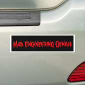 Autocollant De Voiture Mad Engineering Genius Geeky Geek Cadeaux Nerd (En voiture)