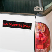 Autocollant De Voiture Mad Engineering Genius Geeky Geek Cadeaux Nerd (Sur camion)