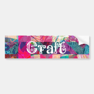 Autocollant De Voiture Madame folle Colorful Pattern Vibrant Crafting de