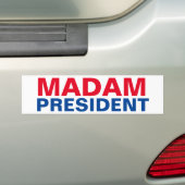 AUTOCOLLANT DE VOITURE MADAME LE PRÉSIDENT (En voiture)