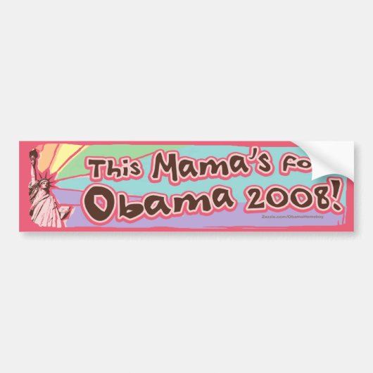 Autocollant De Voiture Madame Liberty Obama maman adhésif pour pare-chocs (Devant)