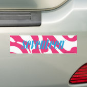 Autocollant De Voiture Magenta de zèbre (En voiture)