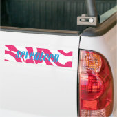 Autocollant De Voiture Magenta de zèbre (Sur camion)