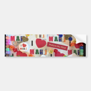 Autocollant De Voiture Mahj sur mon adhésif pour pare-chocs d'esprit