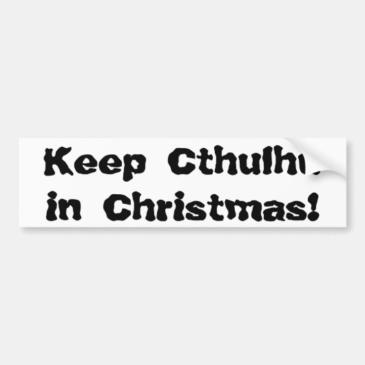 Autocollant De Voiture Maintenez Cthulhu dans Noël (Devant)