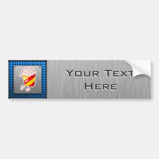 Autocollant De Voiture Maïs éclaté ; Métal-regard balayé (Devant)