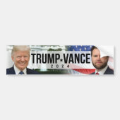 Autocollant De Voiture Maison Blanche du drapeau américain Trump Vance 20 (Devant)