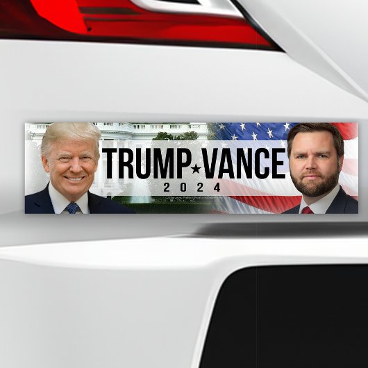 Autocollant De Voiture Maison Blanche du drapeau américain Trump Vance 20