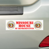 AUTOCOLLANT DE VOITURE MAISON MISSOURI DES REPRÉSENTANTS (En voiture)