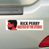Autocollant De Voiture Maître de Rick Perry de l'utérus (En voiture)