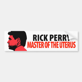 Autocollant De Voiture Maître de Rick Perry de l'utérus